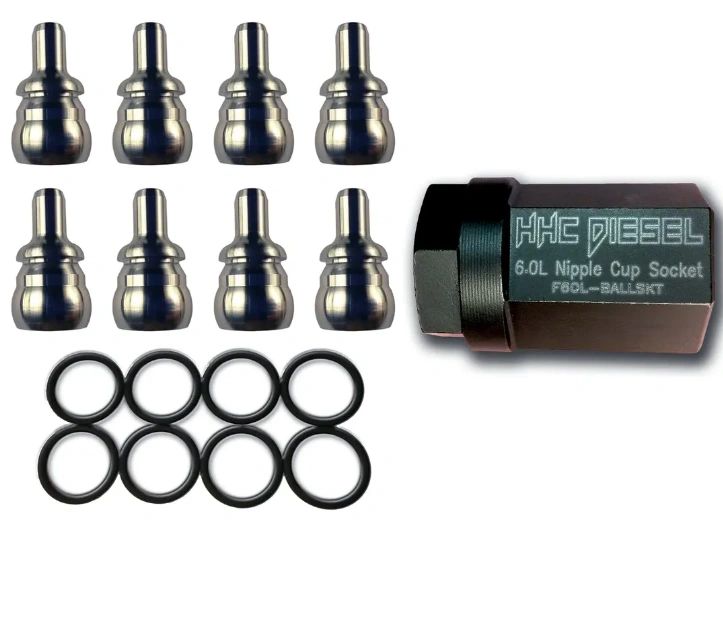 HHC Diesel Leakproof Nipple Cup Master Kit, Ford 6.0L