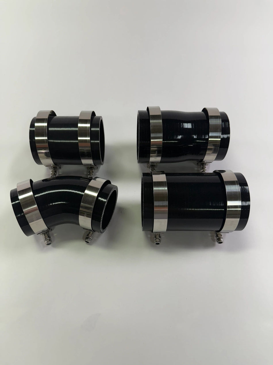 SCBI-OEM 4Pcs 7PLY HD Boot Kit With Stainless Hd Clamps, 03/07 Powerstroke.