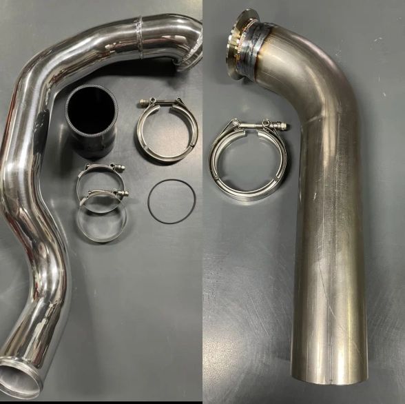 S400 Hot Intercooler Pipe Raw With 4" Down pipe