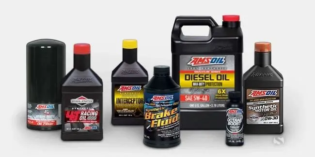 AMSOIL engine oils, brake fluid, and filter